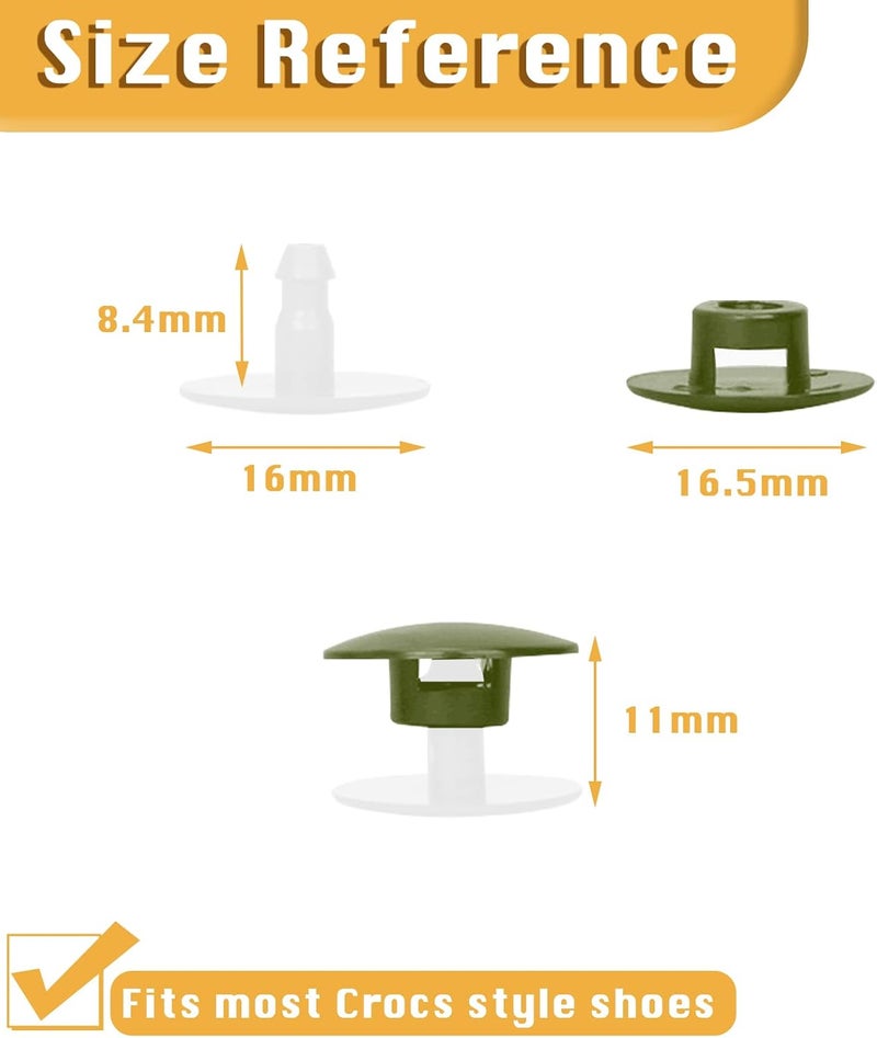 KOTESLLOE 8 Sets Replacement Rivets for Crocs, Replacement Parts for Crocs - Image 4